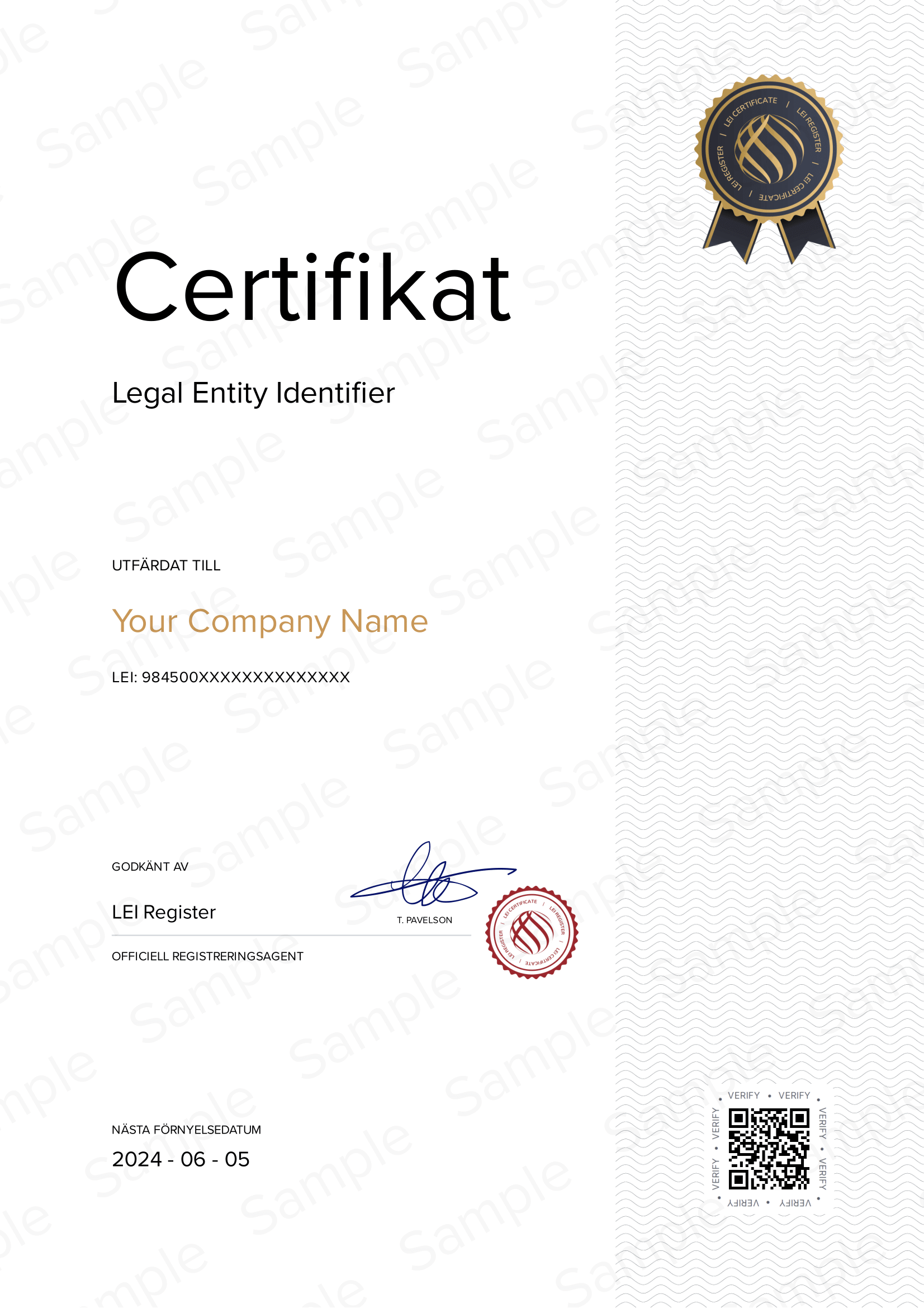 LEI Certificate